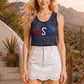 Embroidered Eyelet Scallop Hem High Rise Shorts
