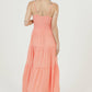 C4C84-FQ00 POLKA DOT SIDE SLIT MAXI DRESS