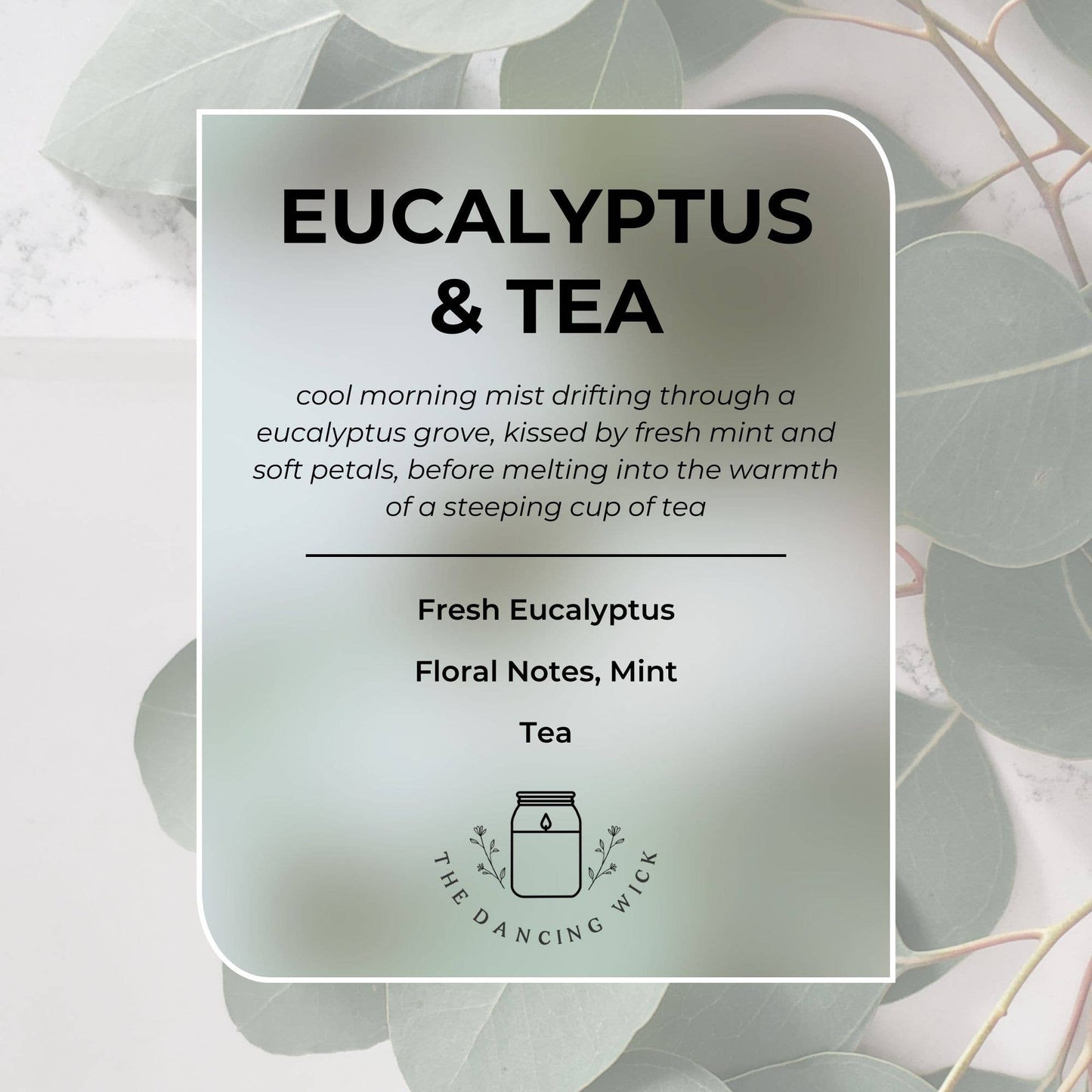 Thank you so much Gift Candle / Eucalyptus and Tea Scent