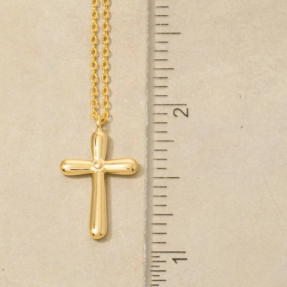 Gold Dipped Cross Pendant Necklace