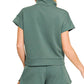 Scuba High Neck Half Zip Top & Dolphin Shorts Set Zenana