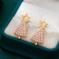Pearl-Embellished Christmas Tree Stud Earrings | 80E62441