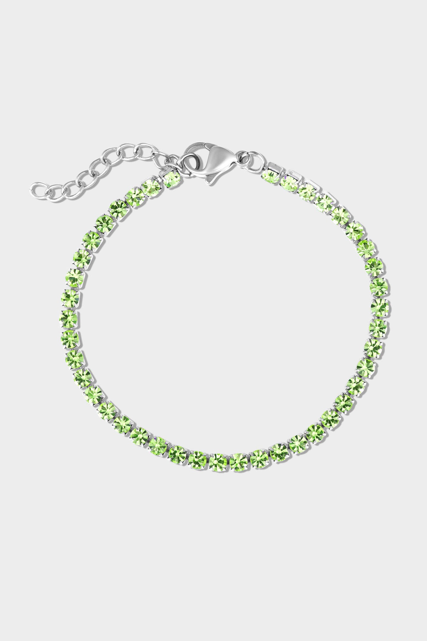 Stainless Steel Birthstone Tennis Bracelet