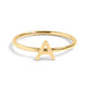 18k Gold Initial Letter Stacking Rings