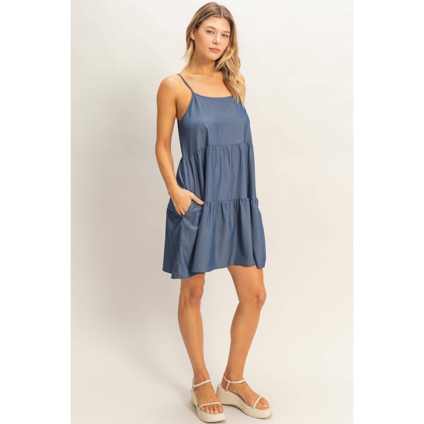 Tiered Spaghetti Strap Dress