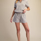 Collar Neck Short-Sleeve Polo Top