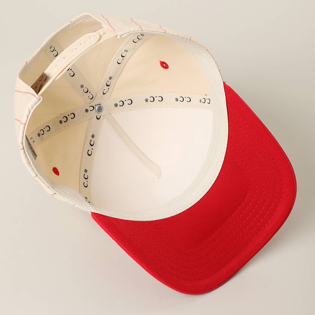 USA Gingham Letter Patch Trucker Hat