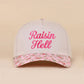 Raisin Hell Two Tone Snapback Hat Zenana Consgt.