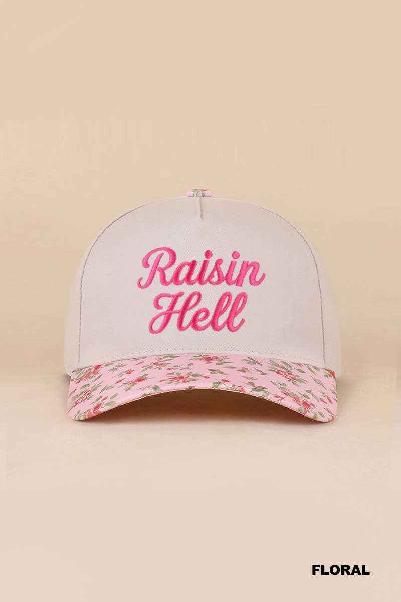 Raisin Hell Two Tone Snapback Hat Zenana Consgt.
