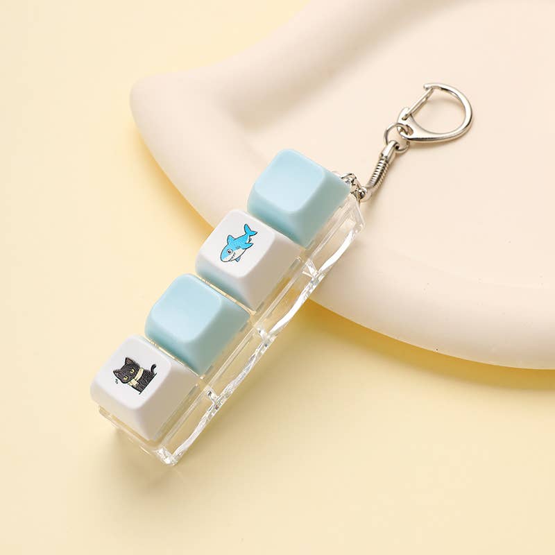 Printed Keyboard Fidget Stress Relief Keychain | 40KC205