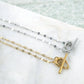 18K Gold PVD Stainless Steel Abstract Carabiner Bracelet