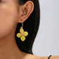 Acrylic Floral Dangle Hoop Earrings | 80E62620