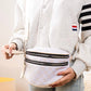 `.Double Zip Crescent Sling Bum Bag