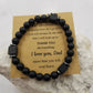 I Love You Dad Natural Stone Bracelet