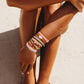 "Roxy Pink Tropics" Pink and Coral Island Vibe Hair Tie Bracelets