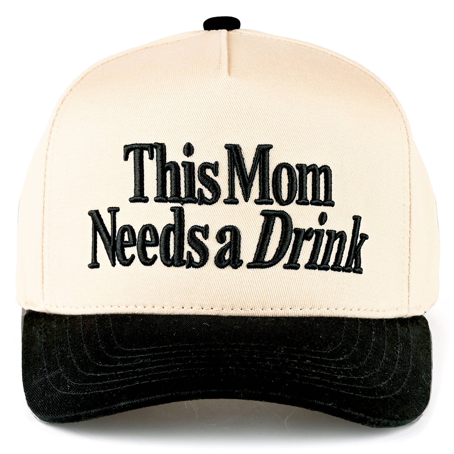 C.C This Mom Needs a Drink letter embroidered trucker hat
