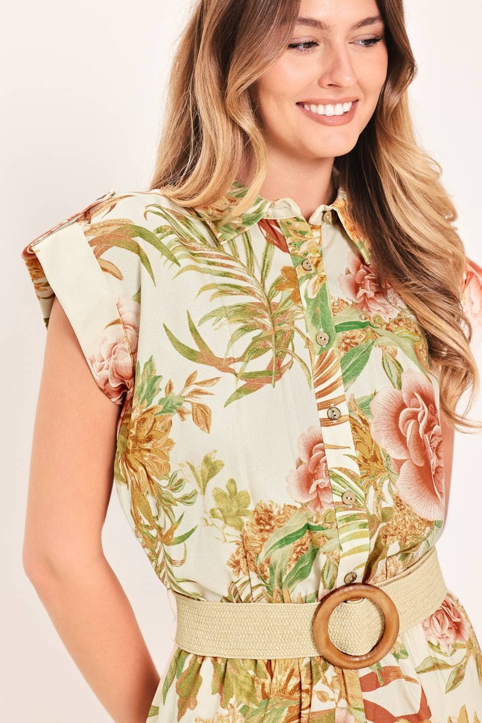 A printed woven romper - IP9259
