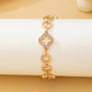Pave Crystal Clover Link Bracelet With Toggle Clasp| 80B1781