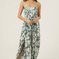 B5959-A920 SMOCKED BODICE WRAP LEG JUMPSUIT