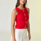 PT50333 Audrey Sleeveless Button Up Top