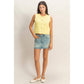 Textured Button-Front Vest With Pocket