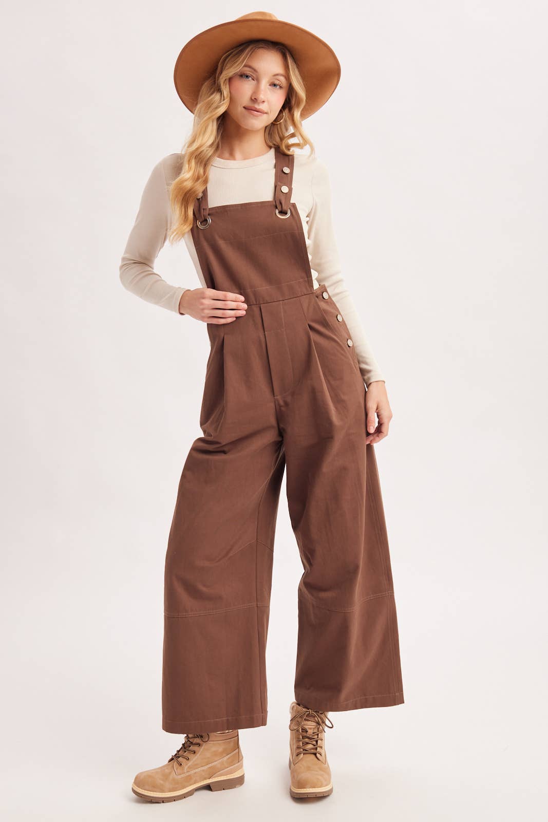 WIDE-LEG OVERALLS JUMPSUIT