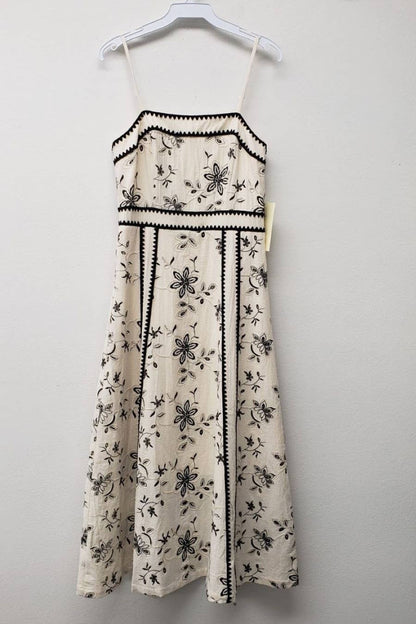IM8692A - Embroidery Lace Midi Dress