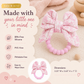 Baby Crinkle Teether Toy, Pink Bow