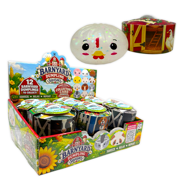 Fun Doh Farm Barnyard Squishy Dumpling Toy - 12/Display