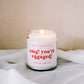 OMG! You're Engaged! Soy Candle - Clear Jar - Pink + Red