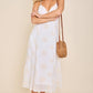 Eyelet Embroidered Spaghetti Strap Midi Dress