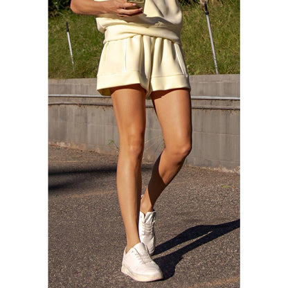 MODAL SCUBA FLAT PIPING A-LINE SHORTS