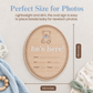 Wooden Birth Announcement Fill-In Photo Prop, He's Here