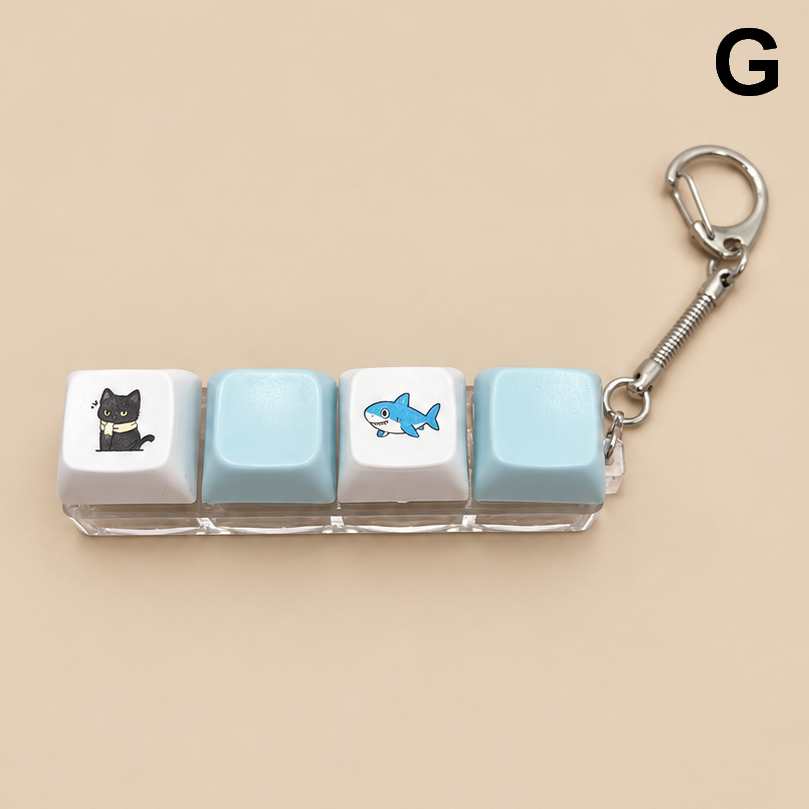 Printed Keyboard Fidget Stress Relief Keychain | 40KC205