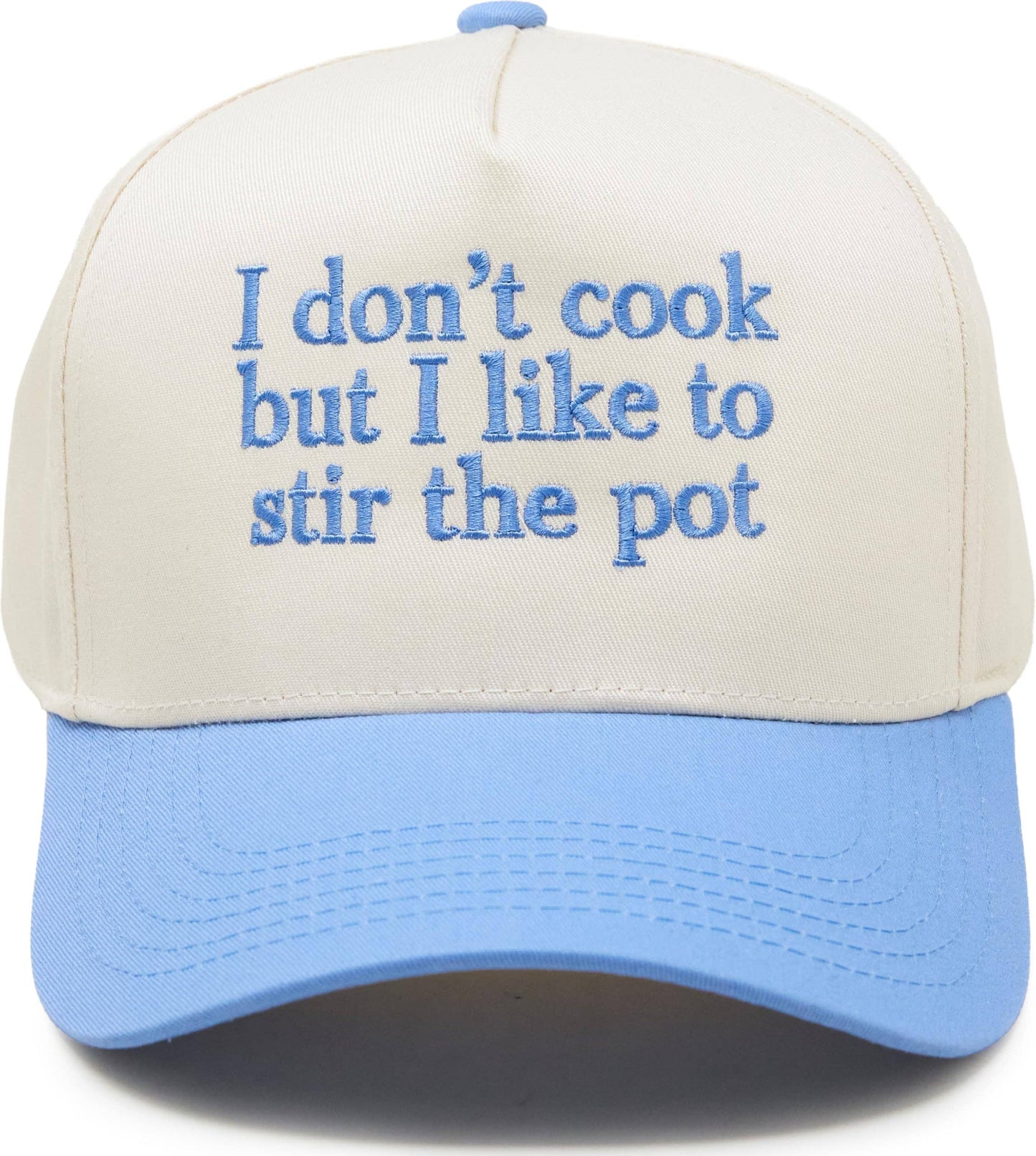 2Tone Cap:I Don’t Cook But I Like To Stir The Pot-Blue/Beige