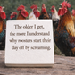 Roosters Reflections and Morning Thoughts- Funny Wood Block Signs – Snarky Shelf &amp; Desk Decor