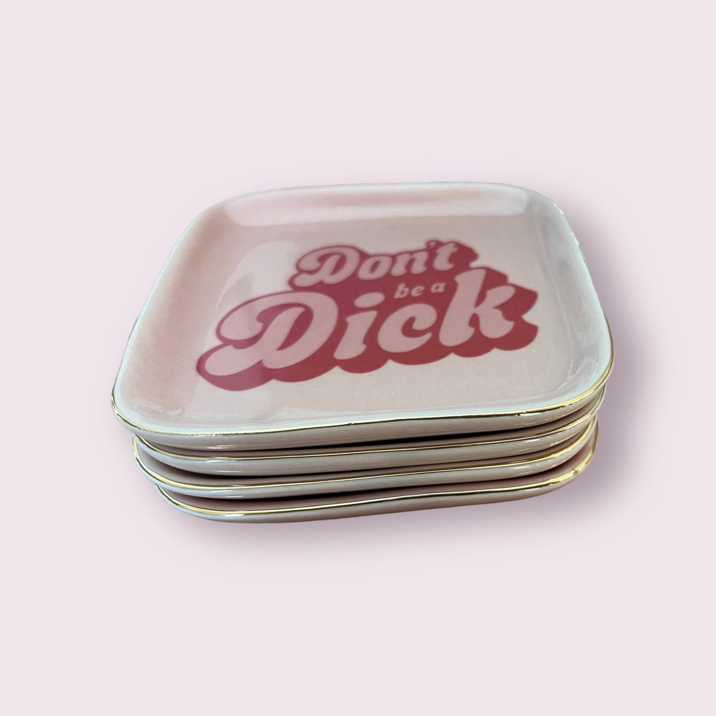 Don't Be a Dick Trinket Boho Jewelry Dish Ceramics Tray