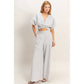 Striped Twist Front Top & Pants