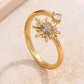 18K STAINLESS STEEL TARNISH FREE FLOWER RING | 40R139