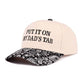 `Put It On My Husband's Tab Two Tone Canvas Cap