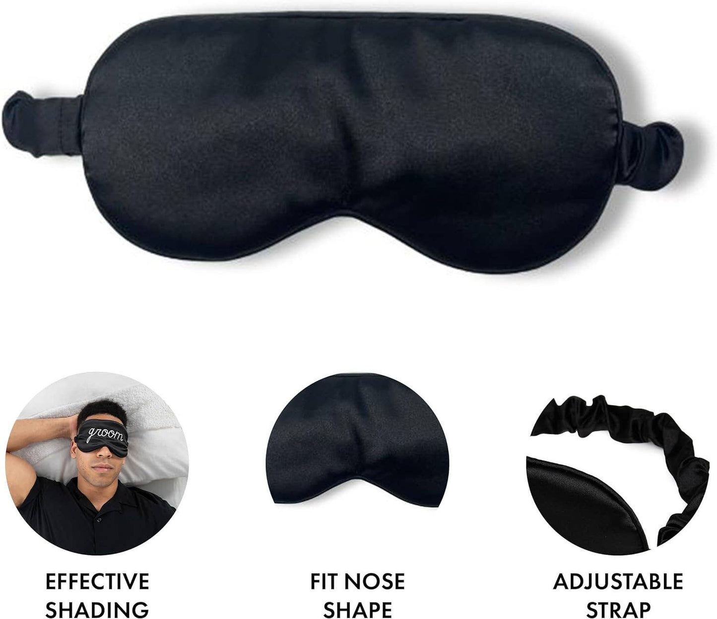 Luxury Adjustable Satin Sleep Eye Mask  - Bride/Groom/Squad