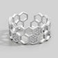 Cz Honeycomb Adjustable Ring