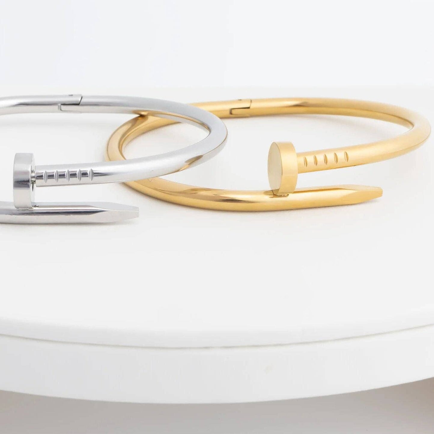18K Gold PVD Stainless Steel Nail Bangle
