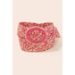 Hoop Buckle Wide Braided Belt