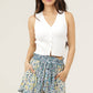 BS878-A814 TWIN PRINT ELASTIC WAIST WITH TIE SHORTS