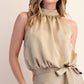 Halter Neck Sleeveless Midi Dress