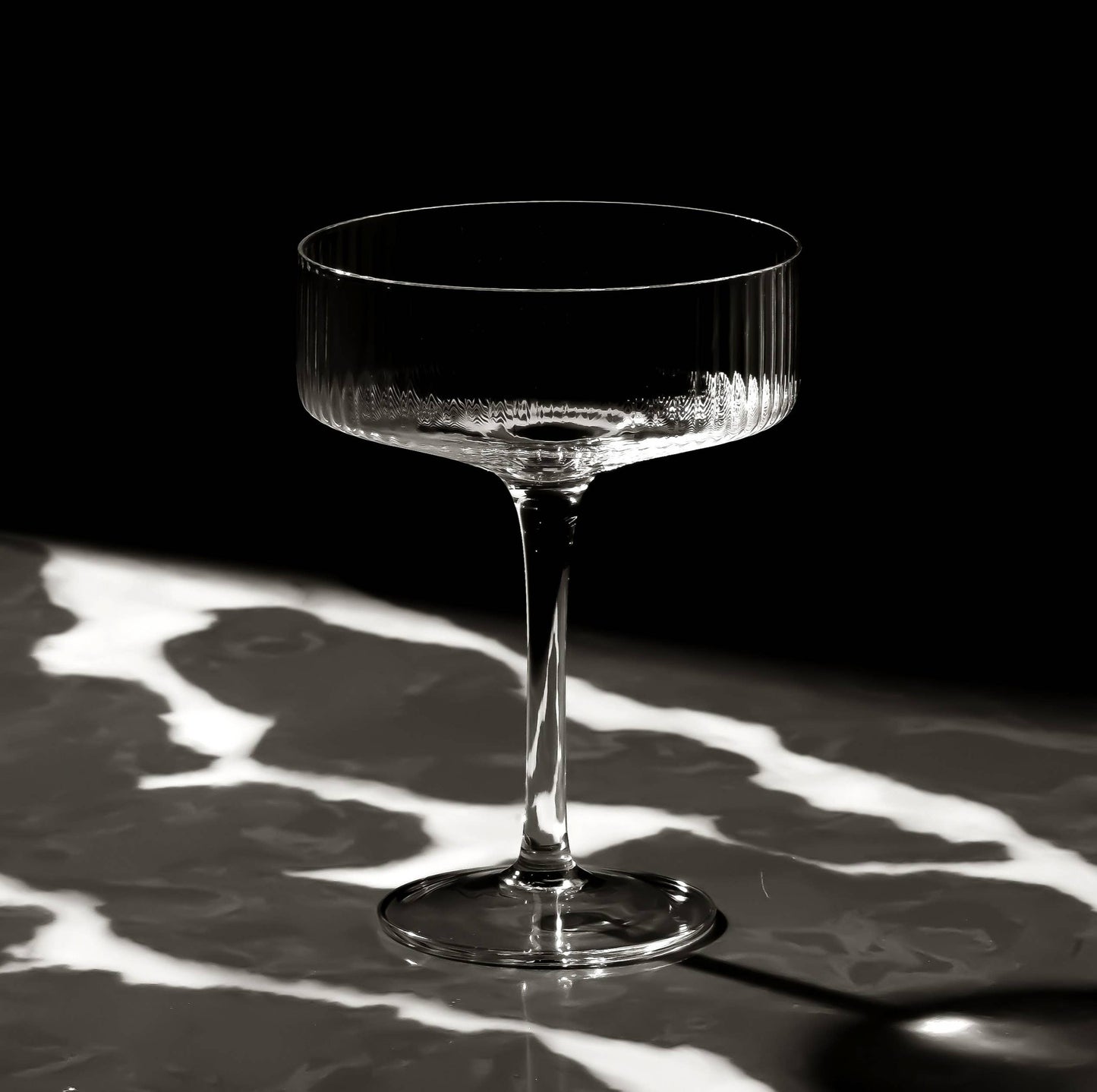 Clear Ribbed Martini Coupe Glass - 9.5oz (1pc) 6