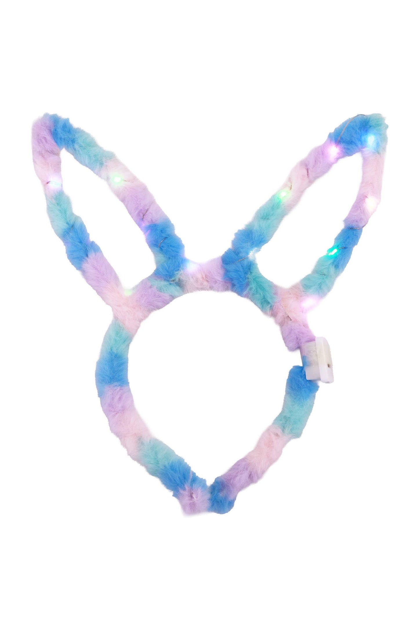 Pastel Bunny Ears Fuzzy Faux Fur Hairband