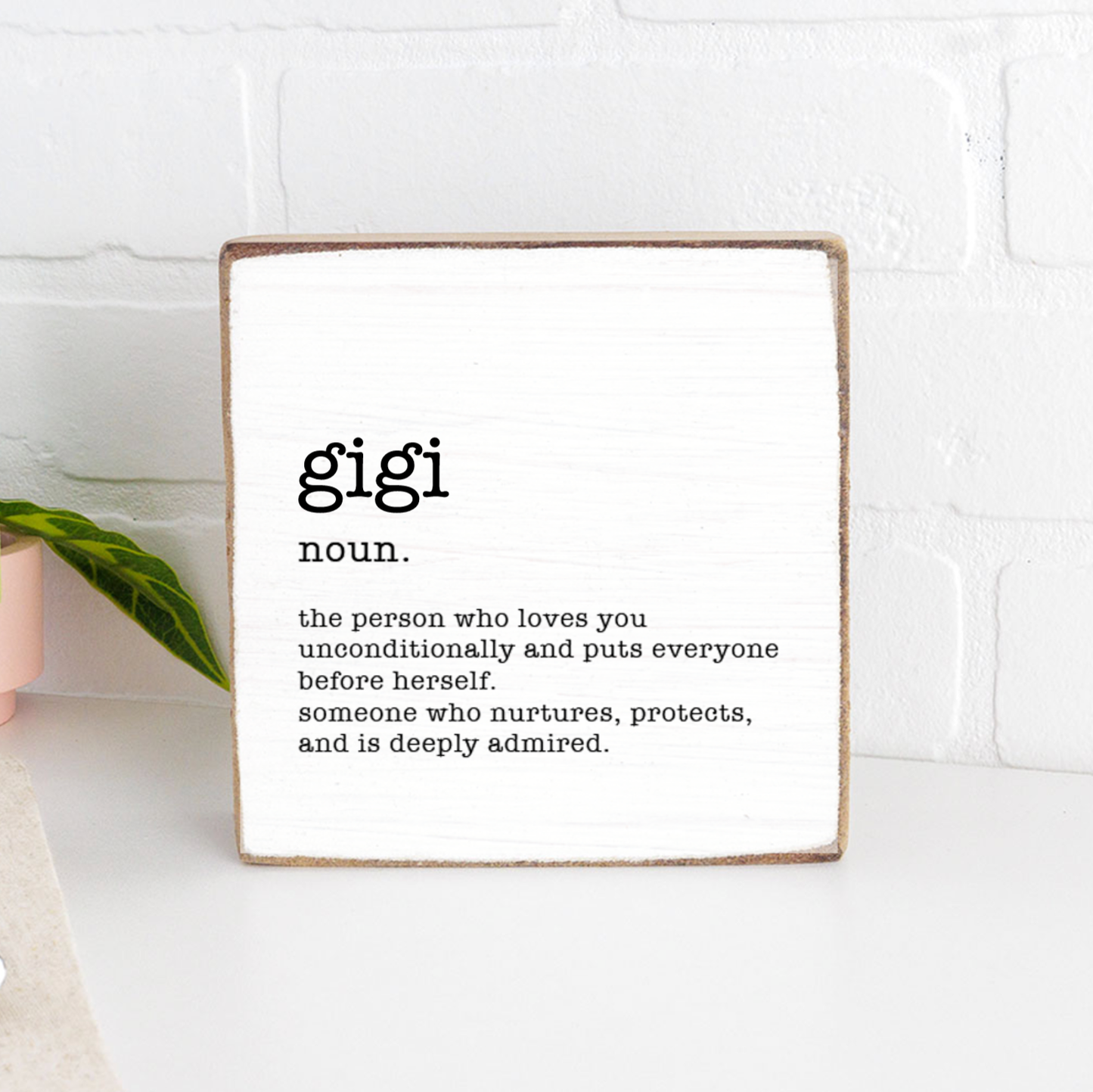 Gigi Definition Block Sign | Wooden Decor | Shelf Decor