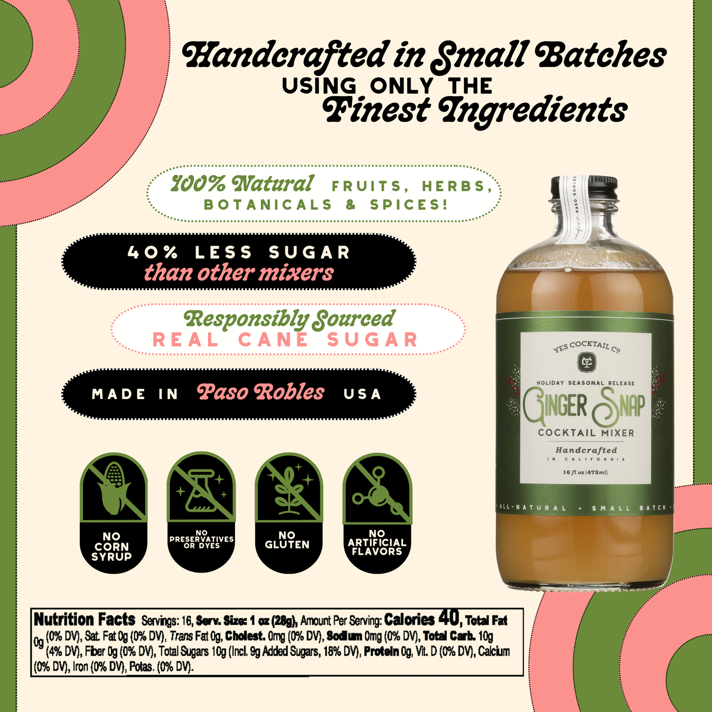 Holiday Seasonal : Ginger Snap Cocktail Mixer